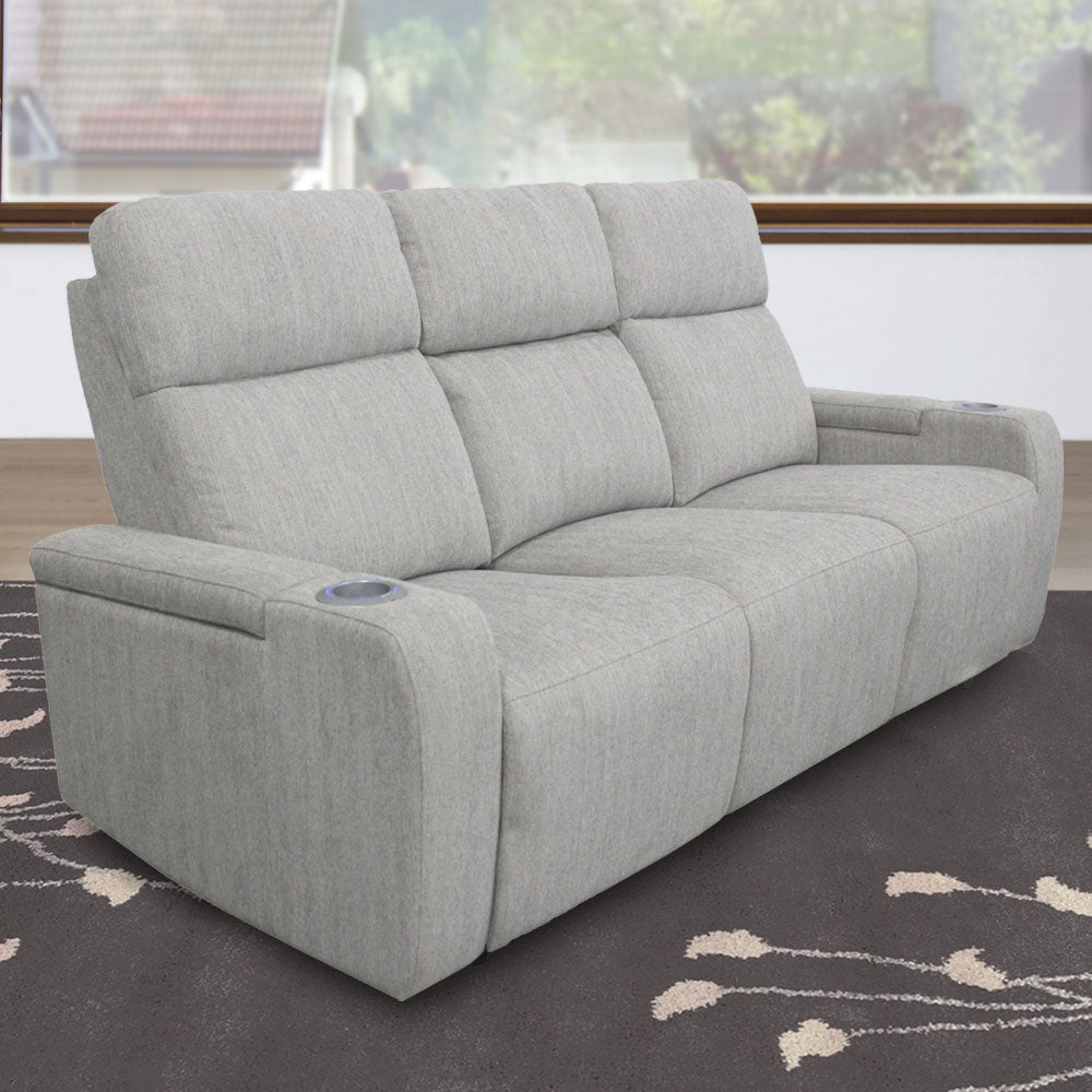 Living Orpheus - Bisque Power Reclining Sofa with Drop Down Console