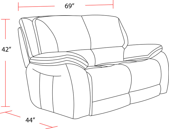 Living Vail - Burnt Sienna Power Reclining Loveseat