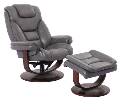 Living Monarch - Ice Manual Reclining Swivel Chair and Ottoman