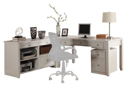 House Boca L Shape Desk with Credenza and Lateral File