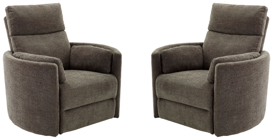 Living Radius - Krypton Power Swivel Glider Recliner Two Pack