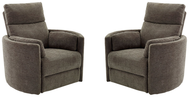 Living Radius - Krypton Power Swivel Glider Recliner Two Pack