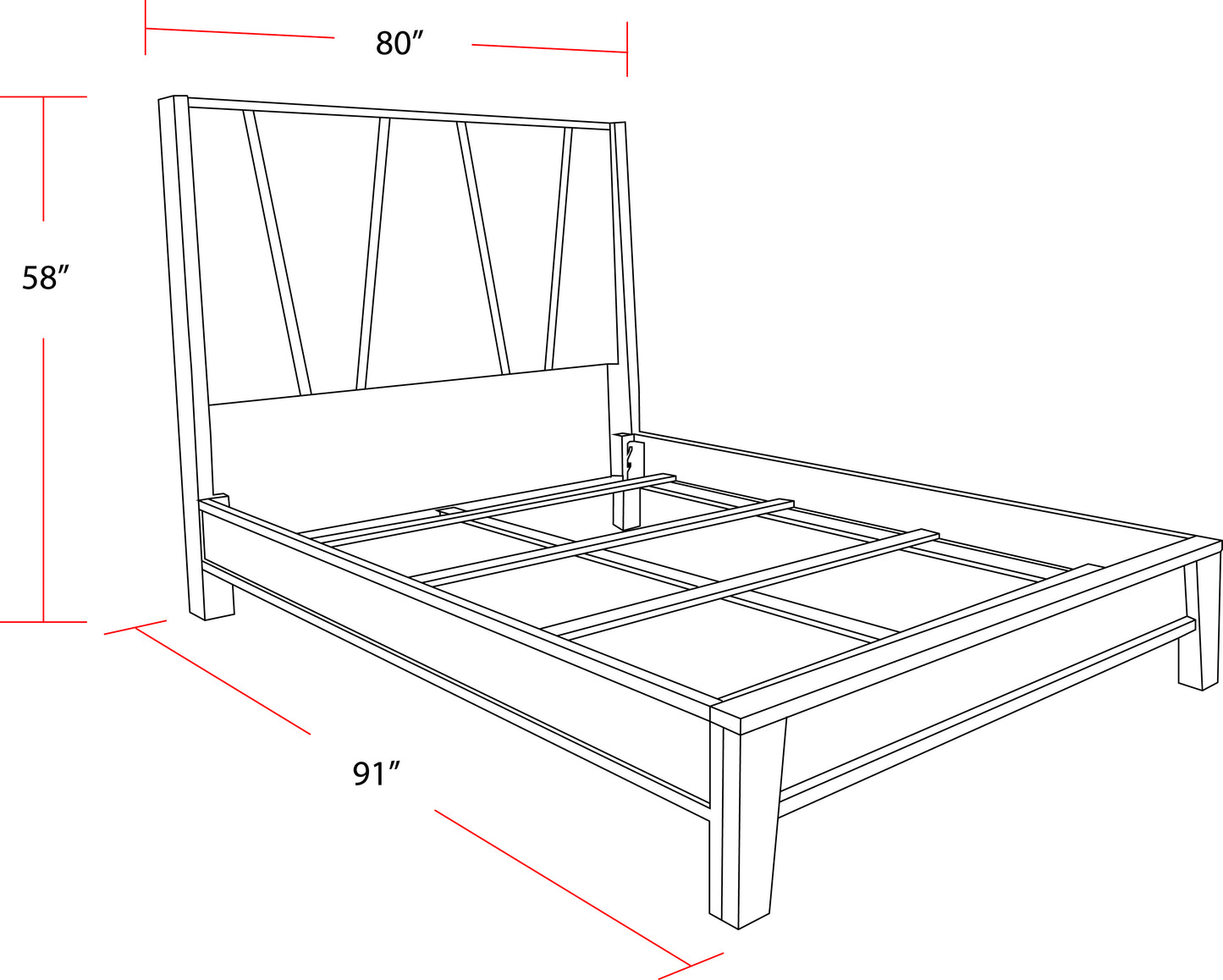 House Pure Modern Bedroom King Panel Bed