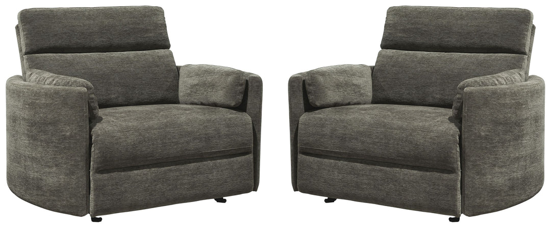 Living Radius Xl - Krypton Extra Wide Power Glider Recliner Two Pack