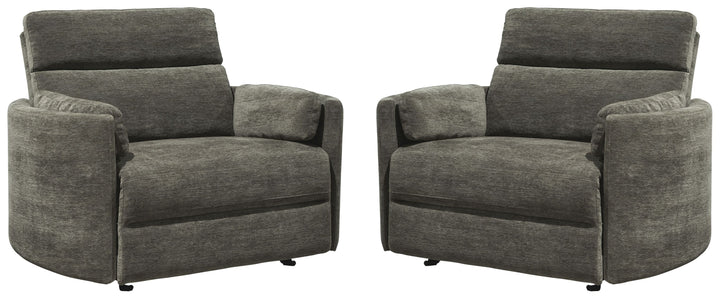 Living Radius Xl - Krypton Extra Wide Power Glider Recliner Two Pack