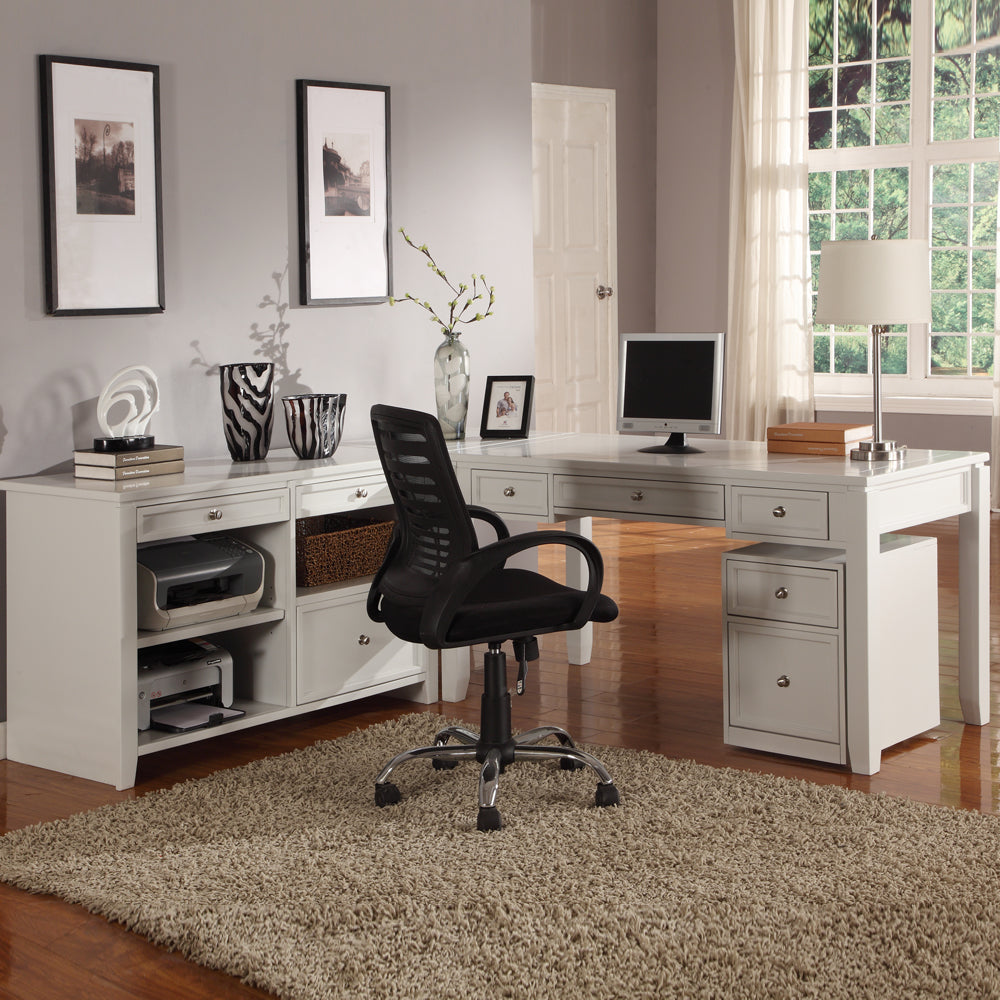 House Boca L Shape Desk with Credenza and Lateral File