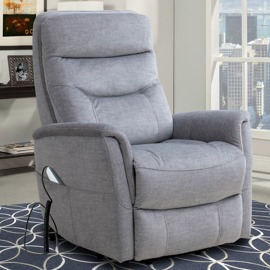 Living Gemini - Capri Silver Power Lift Recliner with Articulating Headrest Two Pack