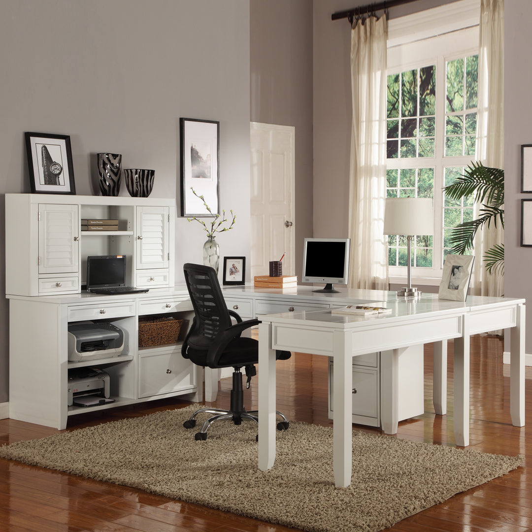 Parker House Boca U Shape Desk with Credenza File and Hutch