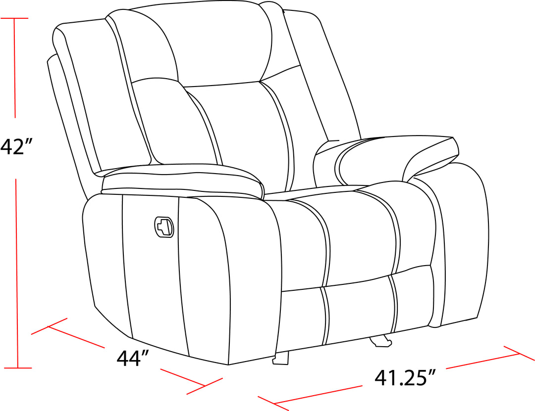 Living Blake - Desert Taupe Glider Recliner