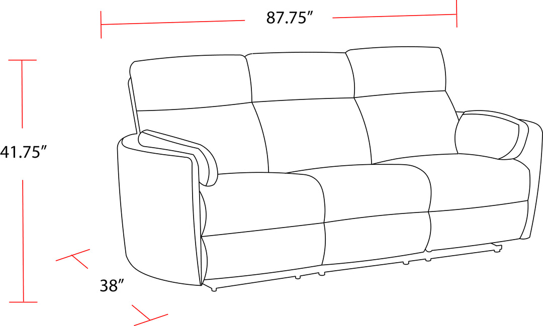 Living Radius - Mega Grey Power Reclining Sofa