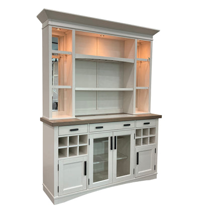 House Americana Modern Dining 69 In. Buffet and Hutch with Quartz Insert