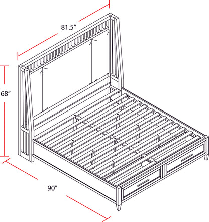 House Americana Modern Bedroom King Shelter Bed