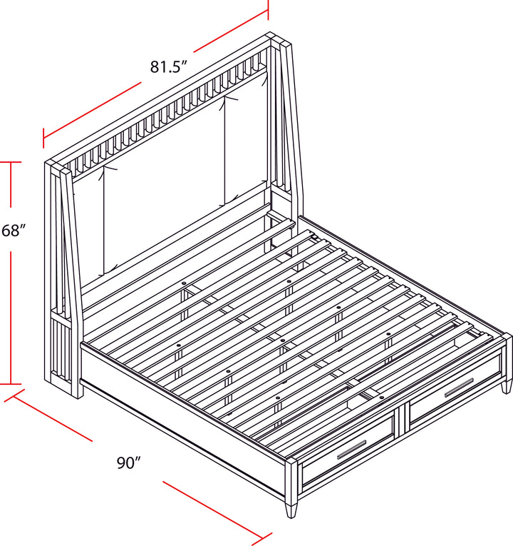 House Americana Modern Bedroom King Shelter Bed