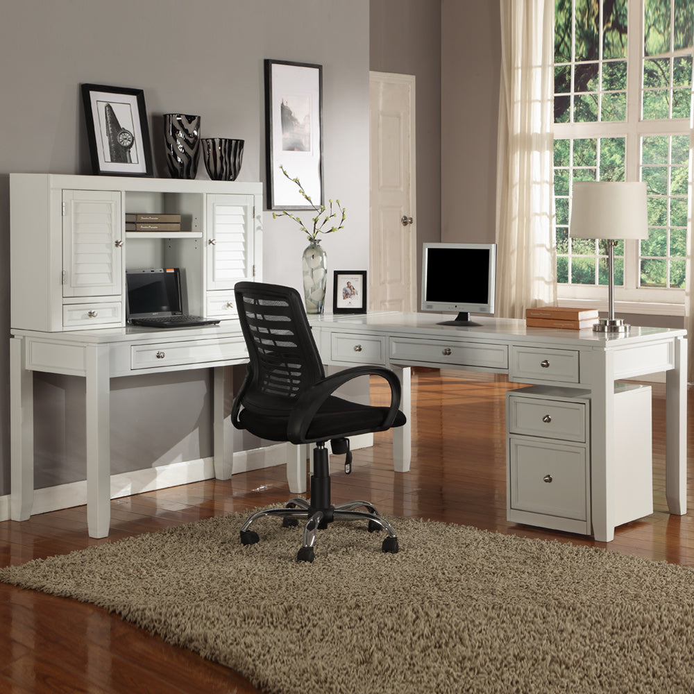 Parker House Boca 5 Piece L Shape Desk with Lateral File and Hutch