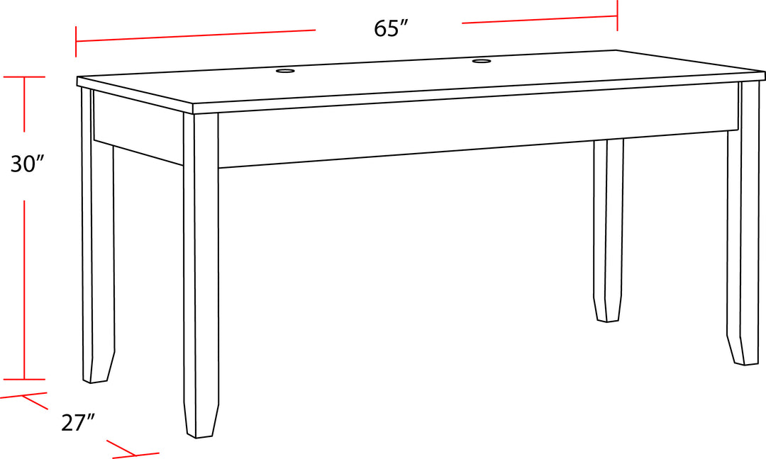 House Tempe - Grey Stone 65 In. Writing Desk