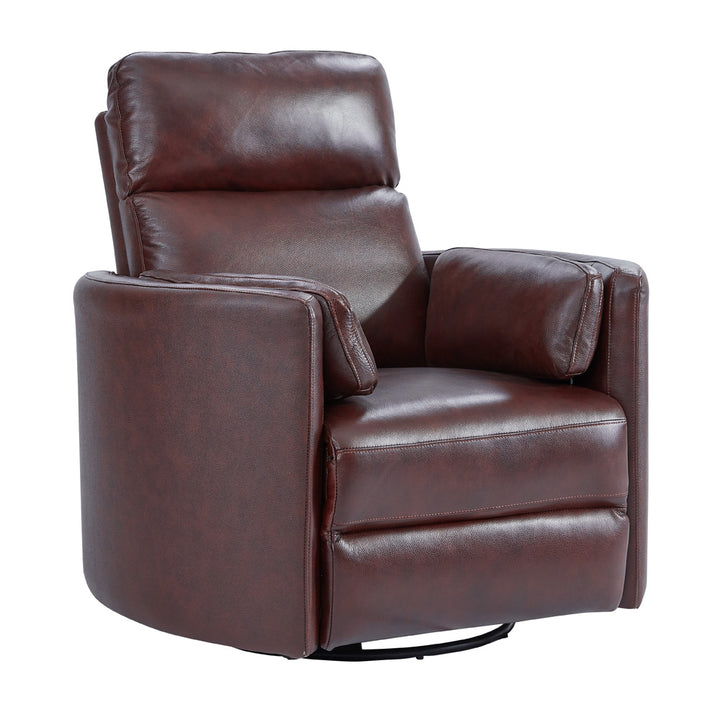 Living Radius - Florence Burgundy - Powered By Freemotion Cordless Power Swivel Glider Recliner