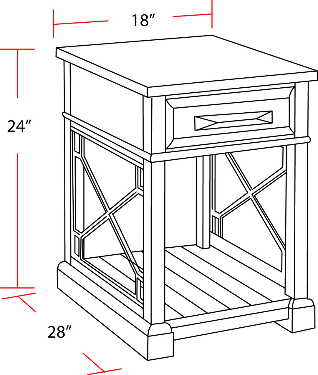 House Sundance - Smokey Grey Chairside Table