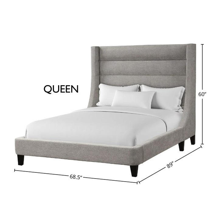 Living Sleep Jacob - Luxe Light Grey Queen Bed