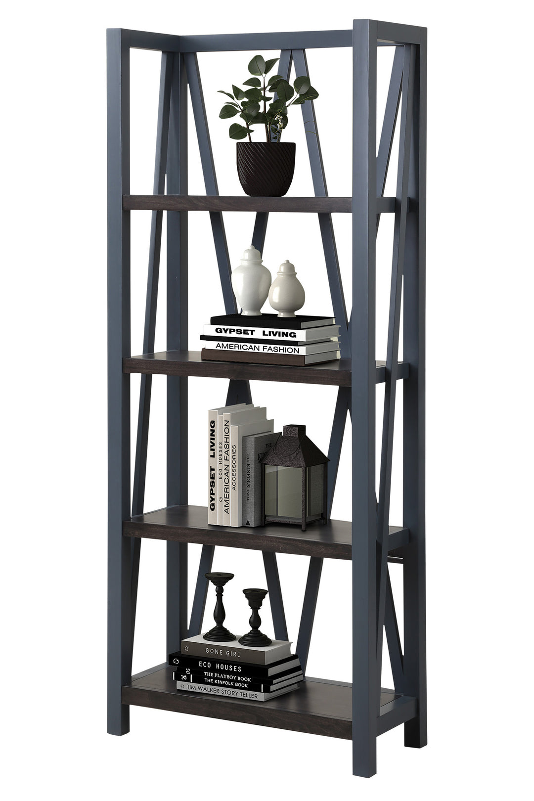 House Americana Modern - Denim Etagere Bookcase