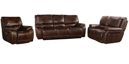 Living Vail - Burnt Sienna Power Reclining Sofa Loveseat and Recliner