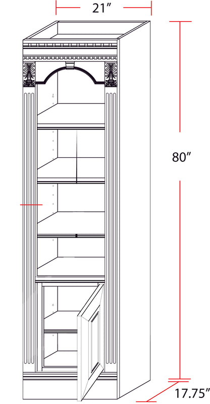 House Huntington 21 In. Open Top Bookcase