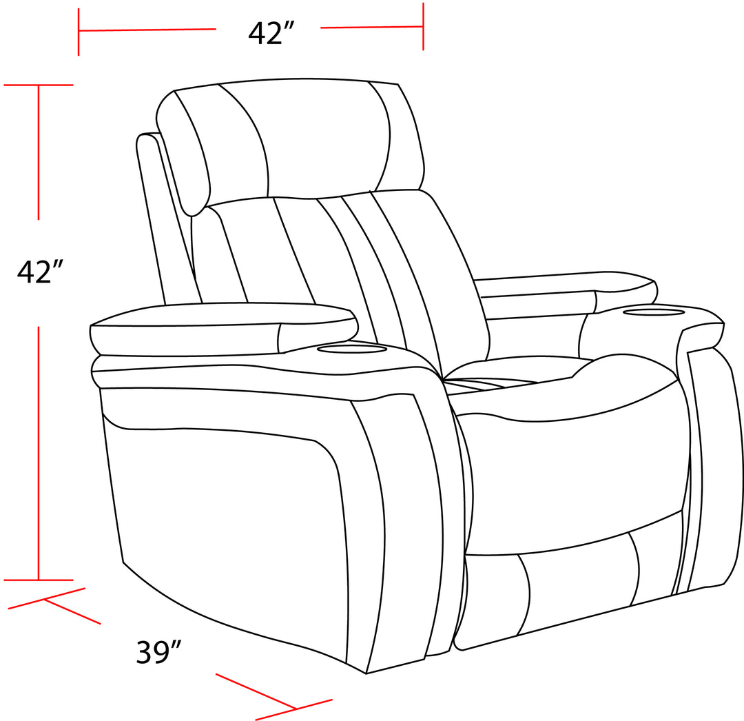 Living Royce - Fantom Brown Power Recliner