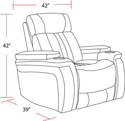 Living Royce - Fantom Brown Power Recliner