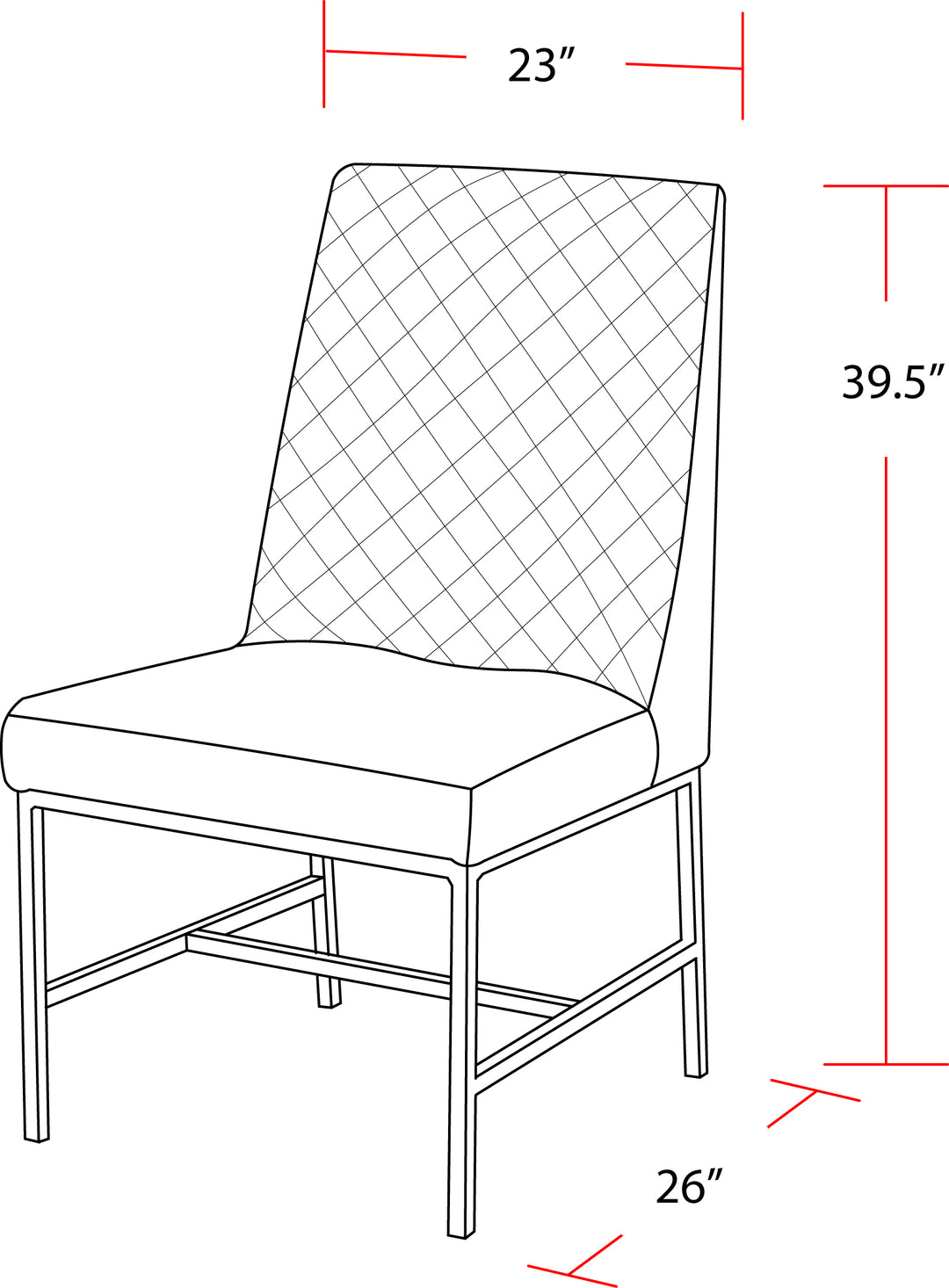 House Diamond - Elise Navy Dining Chair (2/CTN Sold in pairs)