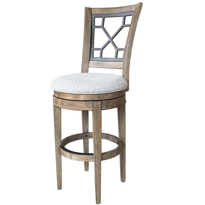 House Sundance Dining - Sandstone Grid Back Swivel Bar Stool