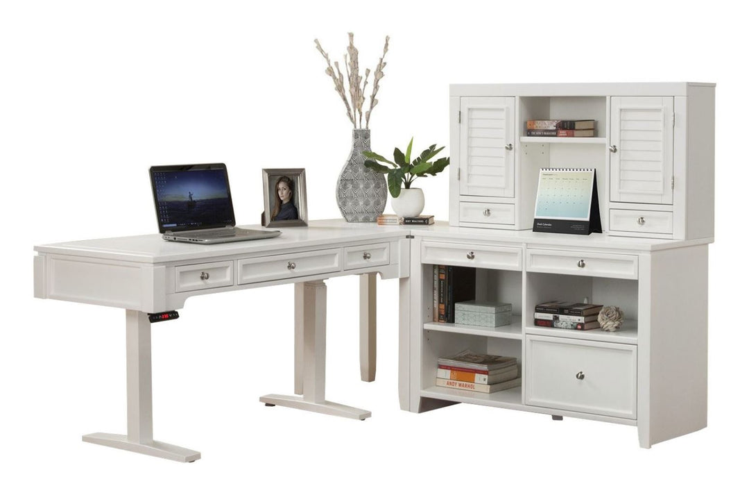 House Boca Power Lift Desk with Credenza