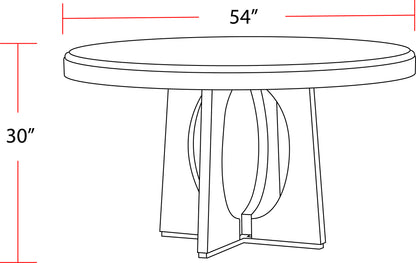 House Escape - Dining 54" Round Table with buffet server & 4 barrel chairs