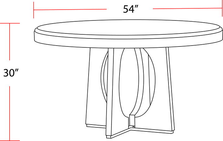 House Escape - Dining 54" Round Table with buffet server & 4 barrel chairs