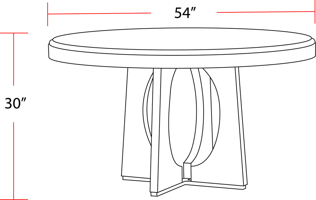 House Escape - Dining 54" Round Table with console & 4 ladderback chairs