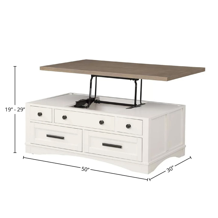 House Americana Modern - Cotton Cocktail Table with Lift Top