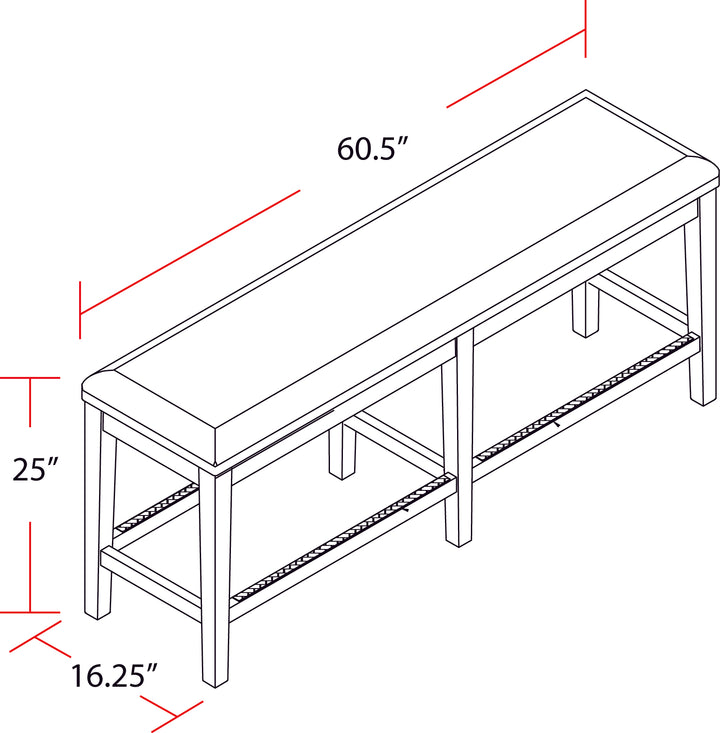 House Sundance Dining - Sandstone 60 In. Upholstered Counter Bench