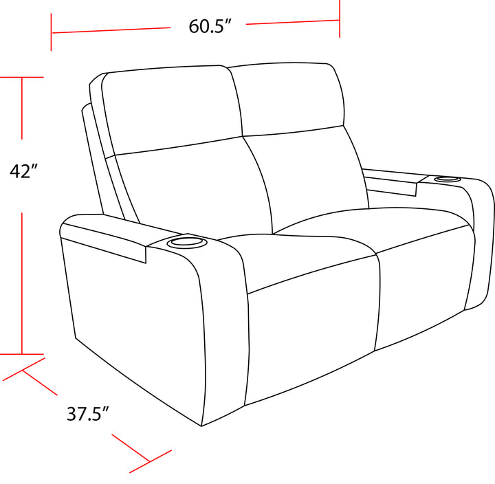 Living Orpheus - Bisque Power Reclining Loveseat