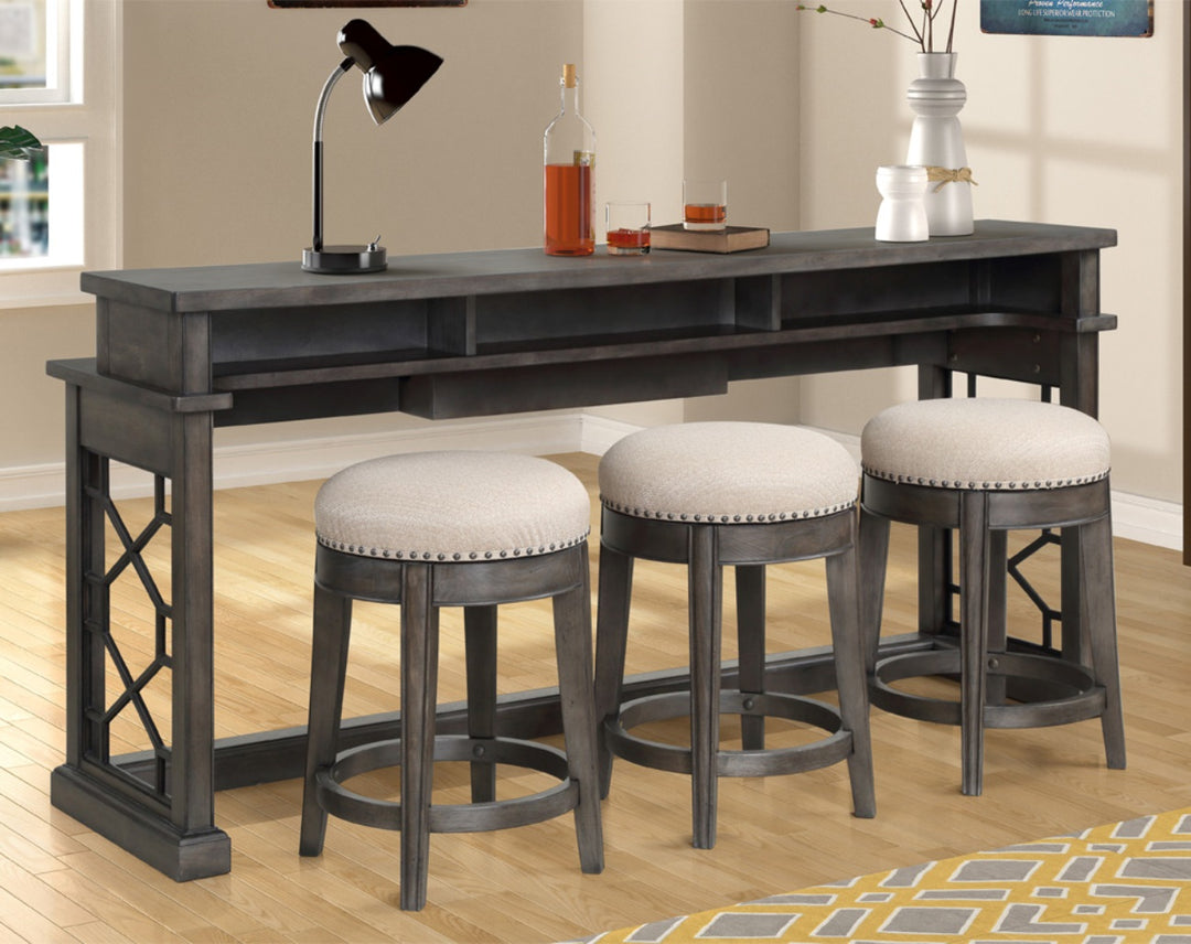 House Sundance - Smokey Grey Everywhere Console with 3 Stools