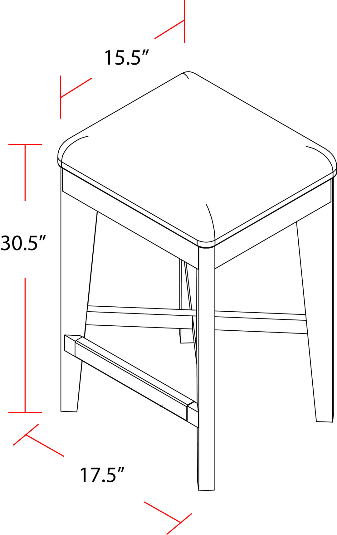 House Pure Modern Dining Backless Barstool