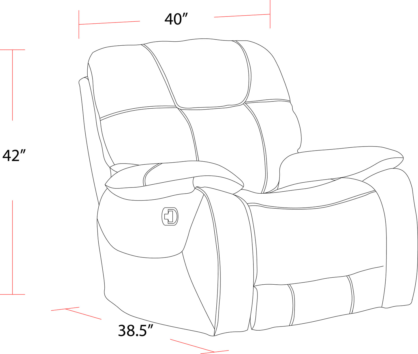 Living Cooper - Shadow Brown Glider Recliner