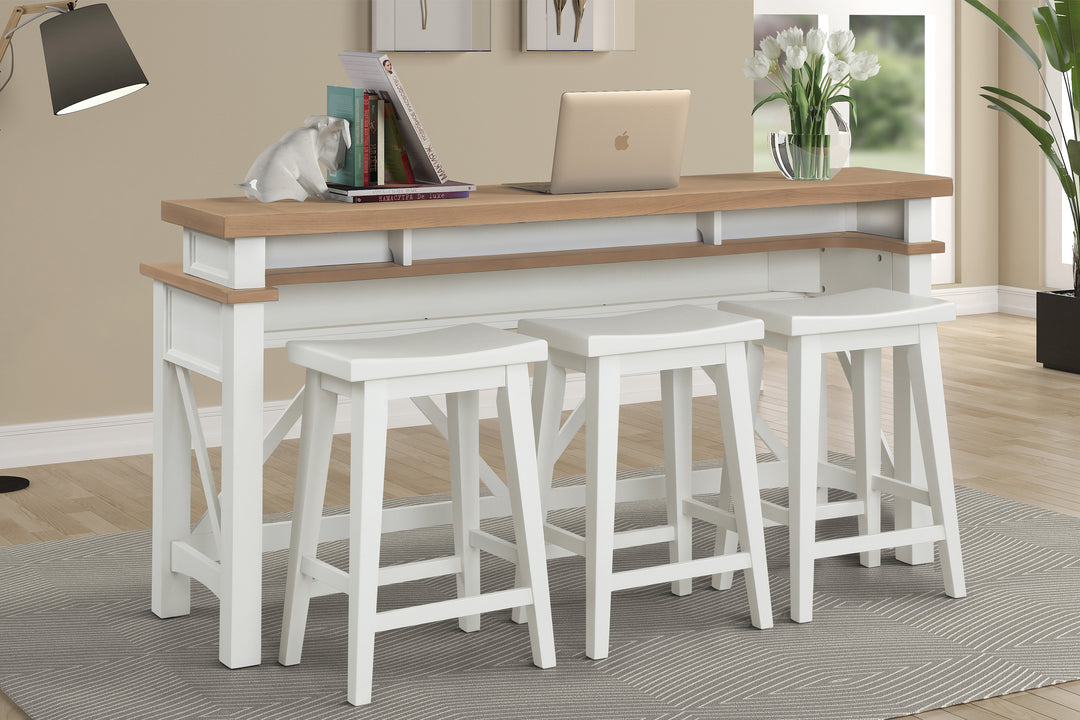 Parker House Americana Modern - Cotton Everywhere Console with 3 Stools