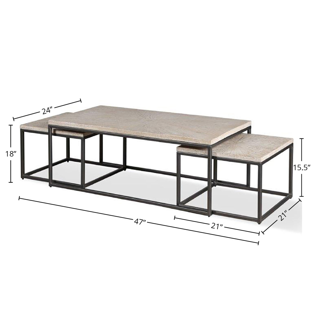 House Crossings Monaco Rectangular Nesting Cocktail Table