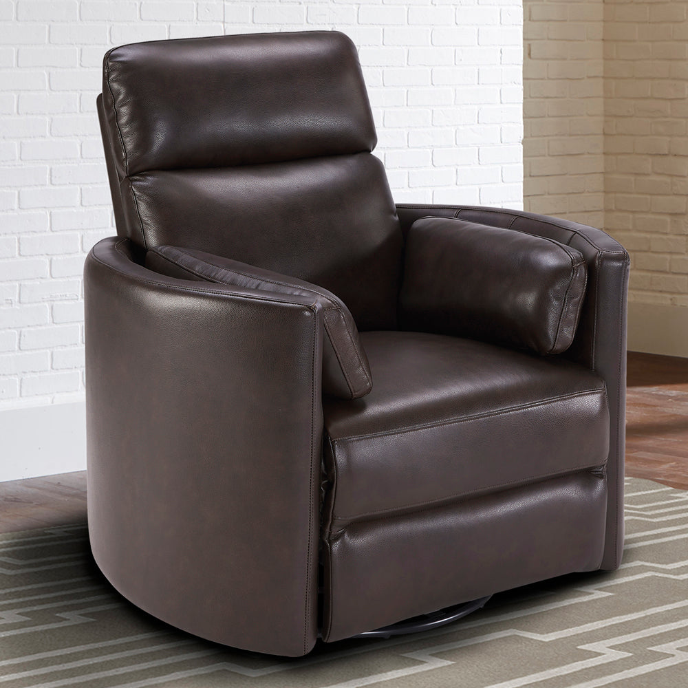 Living Radius - Florence Brown - Powered By Freemotion Cordless Power Swivel Glider Recliner Two Pack