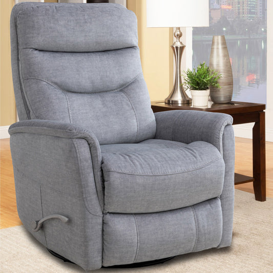 Living Gemini - Capri Silver Swivel Glider Recliner Two Pack