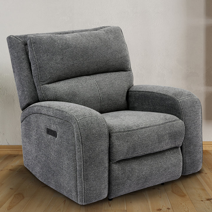 Living Polaris - Bizmark Grey Power Recliner