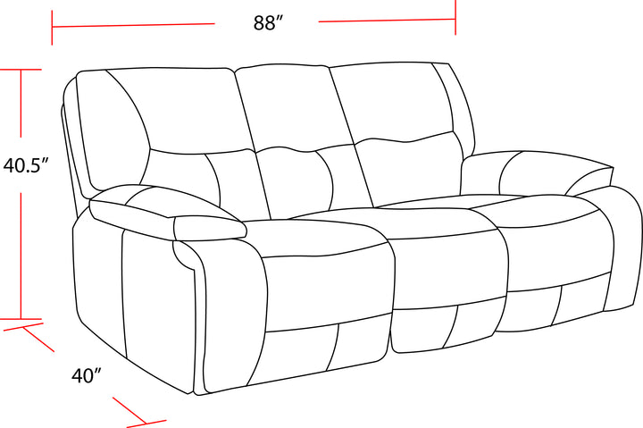 Living Spartacus - Chocolate Power Reclining Sofa