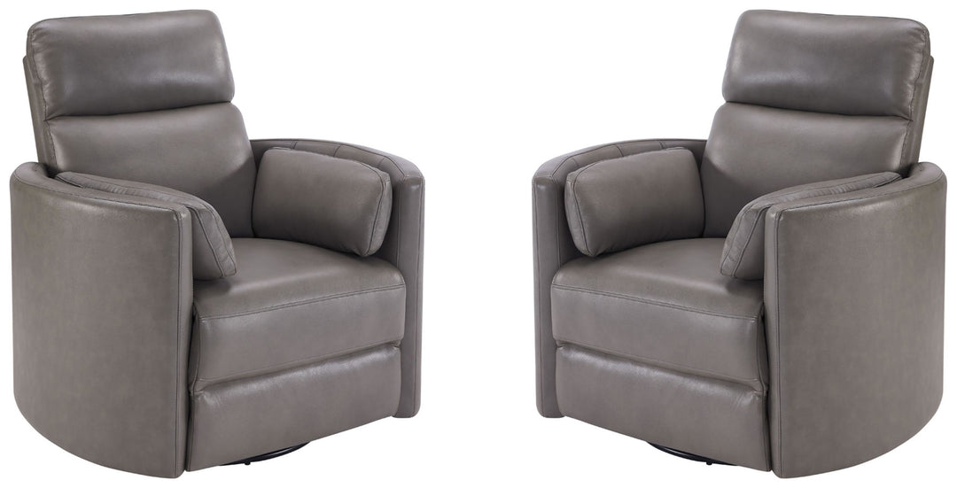 Living Radius - Florence Heron - Powered By Freemotion Cordless Power Swivel Glider Recliner Two Pack