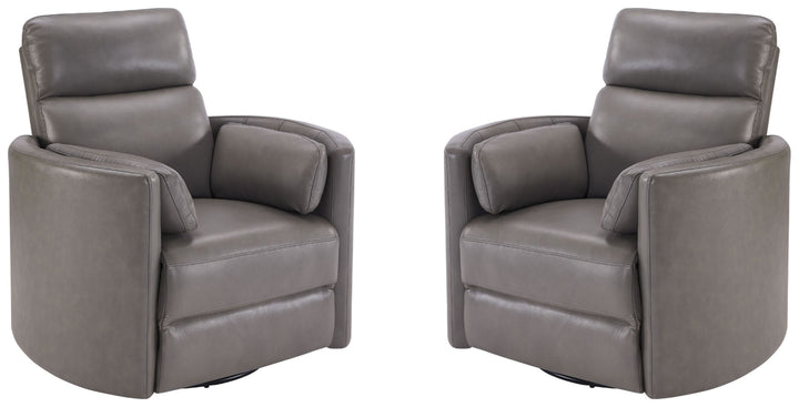 Living Radius - Florence Heron - Powered By Freemotion Cordless Power Swivel Glider Recliner Two Pack