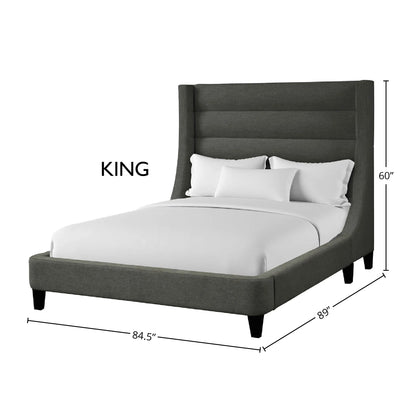 Living Sleep Jacob - Luxe Dark Grey King Bed