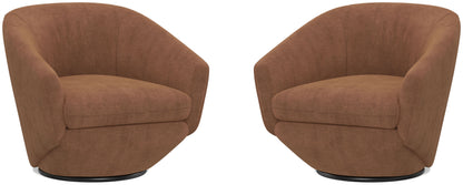 Living The Twist - Elise Rust Swivel Chair Two Pack