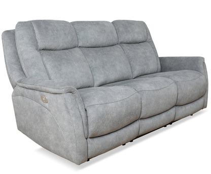 Living Linus - Hudson Grey Zero Gravity Power Reclining Sofa